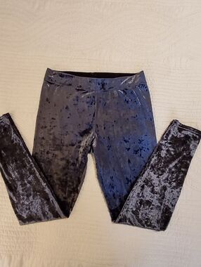 American Eagle Outfitters Crushed Velvet Leggings in Charcoal Gray